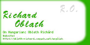 richard oblath business card